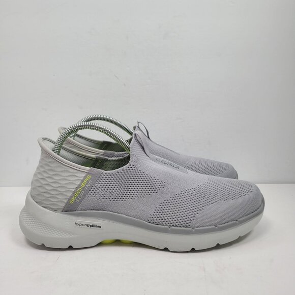 Skechers Go Walk 6 Slip-In Men's Gray Stretch Fabric Sneakers SN216278 US Size 8 - Picture 1 of 8